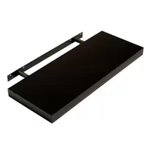 image of Hudson 90cm wide floating shelf kit, - gloss black