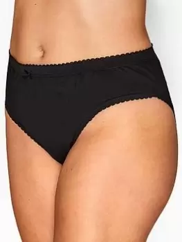 Image of Yours 5PK Hi Leg Briefs - Black, Size 22-24, Women
