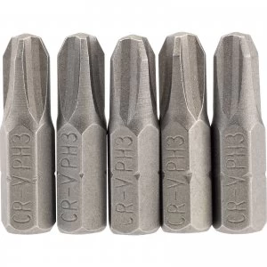 image of Draper Phillips Screwdriver Bit PH3 25mm Pack of 5