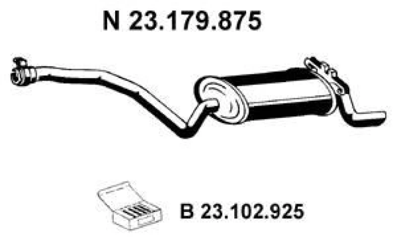 Image of Rear silencer VEGAZ MS-107EBER