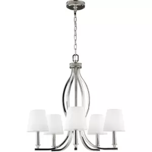 image of 02-elstead - Chandelier Pave Nickel poli 63,5 Cm