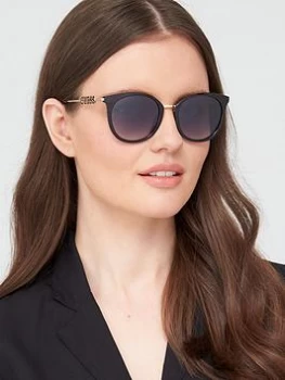 Image of Guess Gu7645 Round Sunglasses - Black