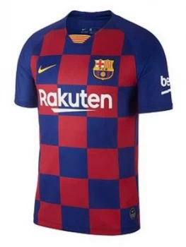 Image of Nike Youth Barcelona 2019/20 Home Short Sleeved Stadium Football Shirt - Blue