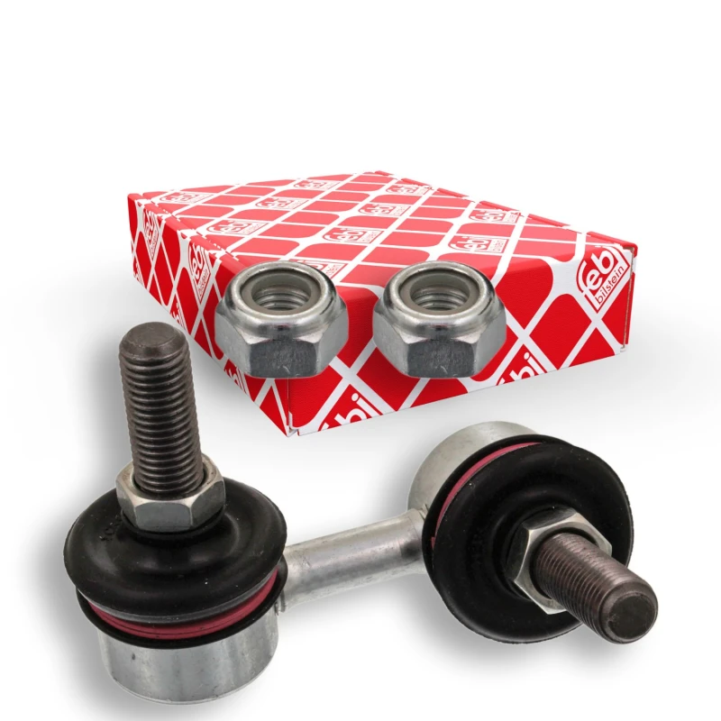 Image of FEBI BILSTEIN 41177 Anti-roll bar link Front Axle Right Steel Link Stabiliser (3229)