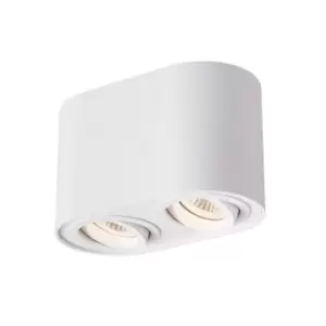 image of Rondoc Surface Mounted Downlight, White, 2x GU10