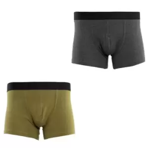 image of Firetrap 2 Pack Boxer Shorts - Green