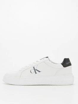 Image of Calvin Klein Jeans Chunky Cupsole Laceup Trainers - White, Size 41, Men