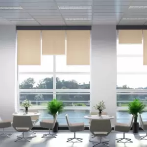 Image of HOMCOM WiFi Smart Roller Blinds Window Uv Privacy Protection With Rechargeable Battery Brown 120Cm X 180Cm