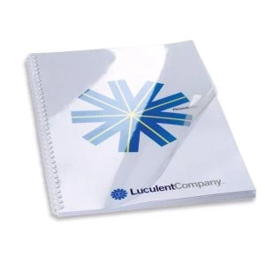 Image of GBC Economy A4 250 Micron Binding Covers Clear 2 x Pack fo 25