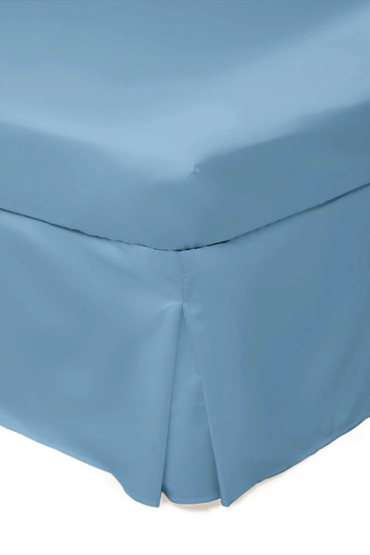 Image of Belledorm Easy Care 200 Thread Count Cotton Polyester Percale Platform Valance in Bright Blue Size: Single Bright Blue Unisex Single