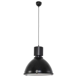 image of War Beer Dome Pendant Ceiling Lights Black Matt, Metal, Glass Matt