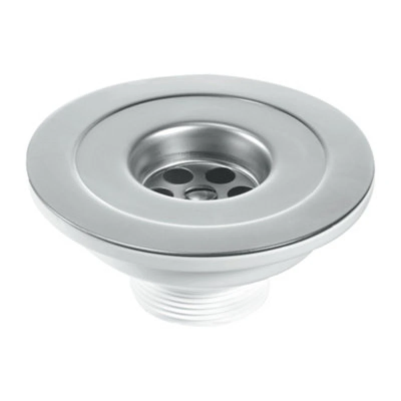Image of Mcalpine Sw45P 1.5" Centre Pin Sink Waste 113mm Stainless Steel Flange Reducer Waste With Plug