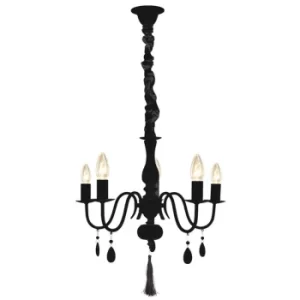 image of Magnifico 5 Light Multi Arm Chandeliers Black