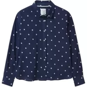 Image of Crew Clothing Womens Valerie Shirt Navy Spot 18