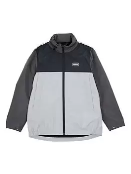 Image of Barbour International Boys Trek Showerproof Jacket - Charcoal, Size Age: 8-9 Years