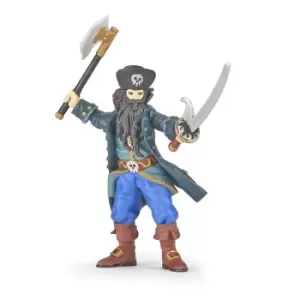 image of Papo Pirates and Corsairs Blackbeard Toy Figure, 3 Years or Above,...