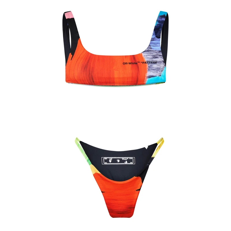 Image of Off White Womens Beachwear Graphic Print Bikini Multi female 6 (2XS)