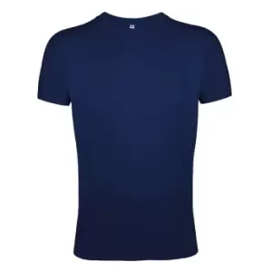 Image of SOLS Mens Regent Slim Fit Short Sleeve T-Shirt (L) (French Navy)