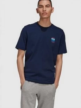 Image of Adidas Originals Originals Adiplore 2.0 Graphic T-Shirt - Navy