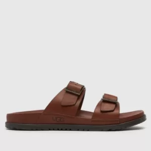 image of UGG Brown Wainscott Buckle Sandals