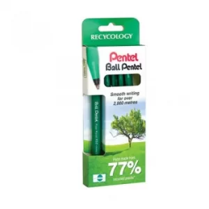 image of Pentel Ball Rollerball 2 x Blue 2 x Black PK4