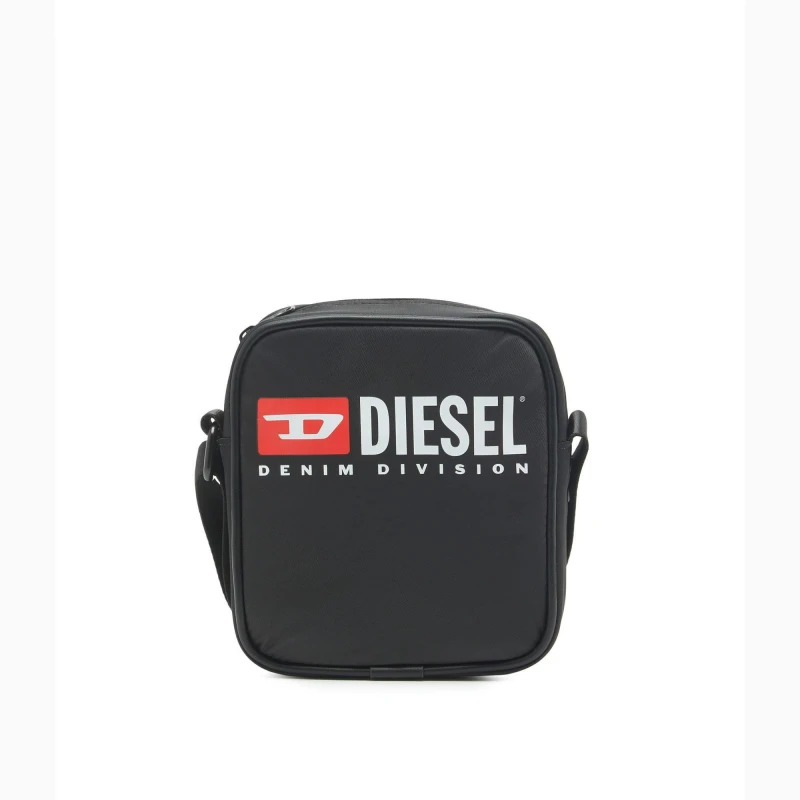 Image of Diesel Rinkee Logo Print Crossbody Bag Black male One Size