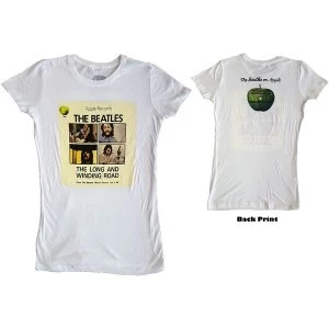 Image of The Beatles - Long & Winding Road Womens T-Shirt - White