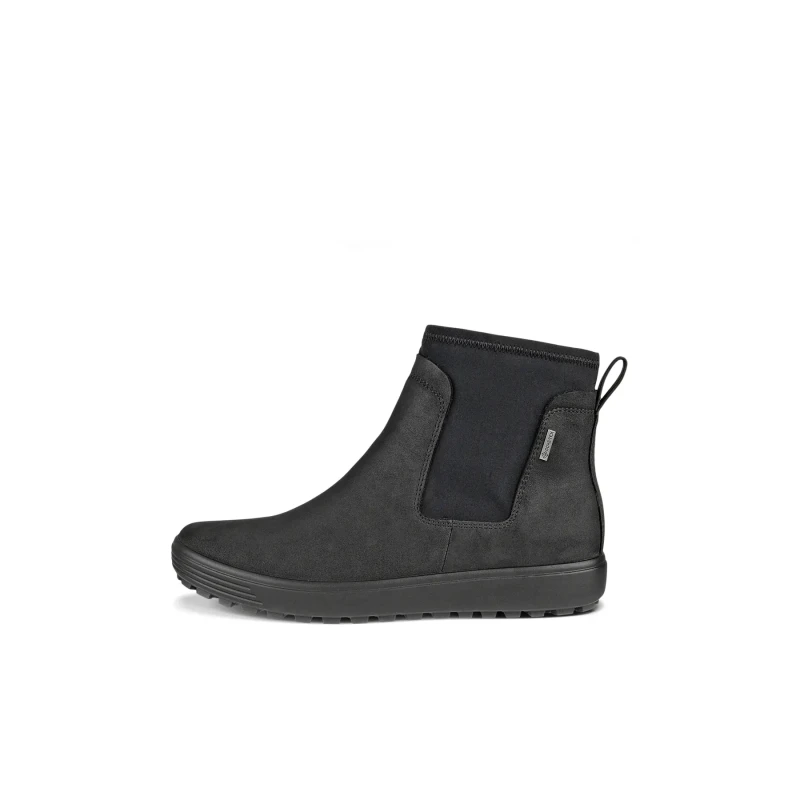 Image of Ecco Soft 7 Tred 450463 Oiled Nubuck Womens Zip Up Boots - Black - Size:UK 4.5