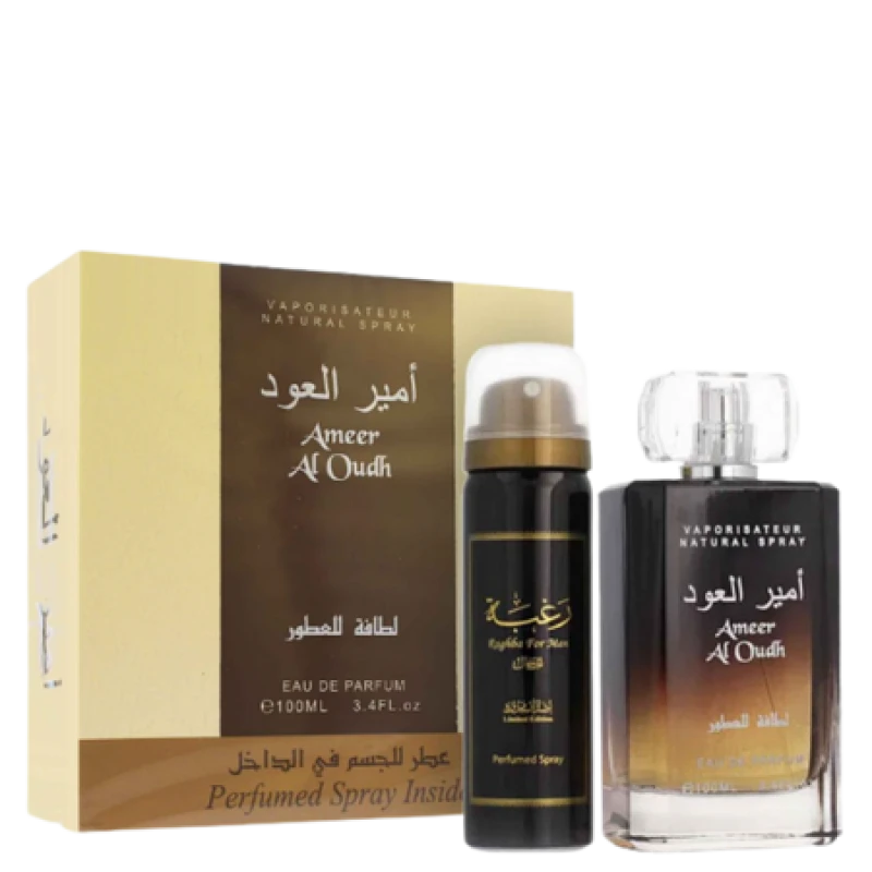 Image of Lattafa Unisex Ameer Al Oudh Eau de Parfum & Body Spray Set LATTAFA-63707