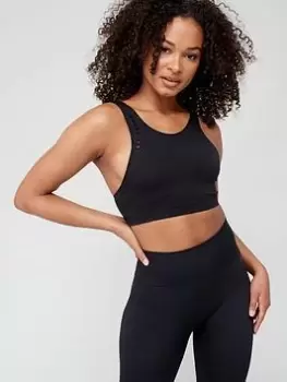 Image of Adidas Knit Sports Bra - Light Support, Black Size M Women