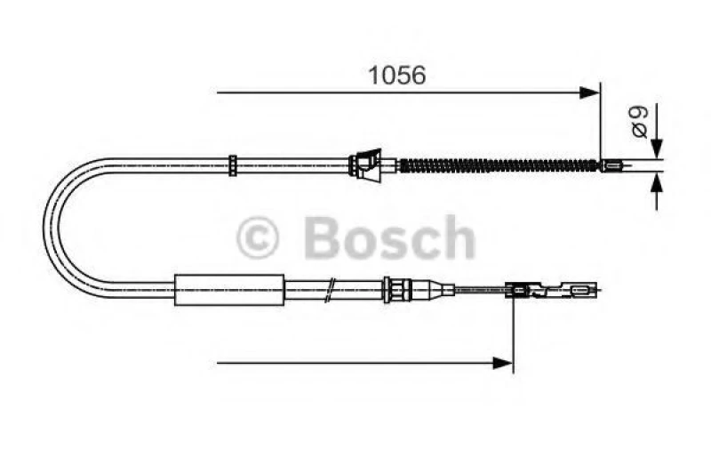 Image of Handbrake cable Bosch 1 987 482 125