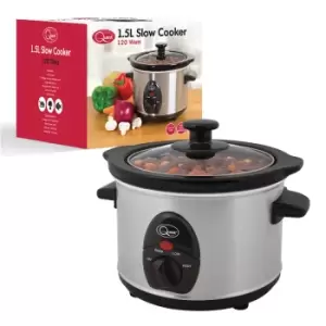 image of Quest 35260 1.5L Electrical Slow Cooker - Silver