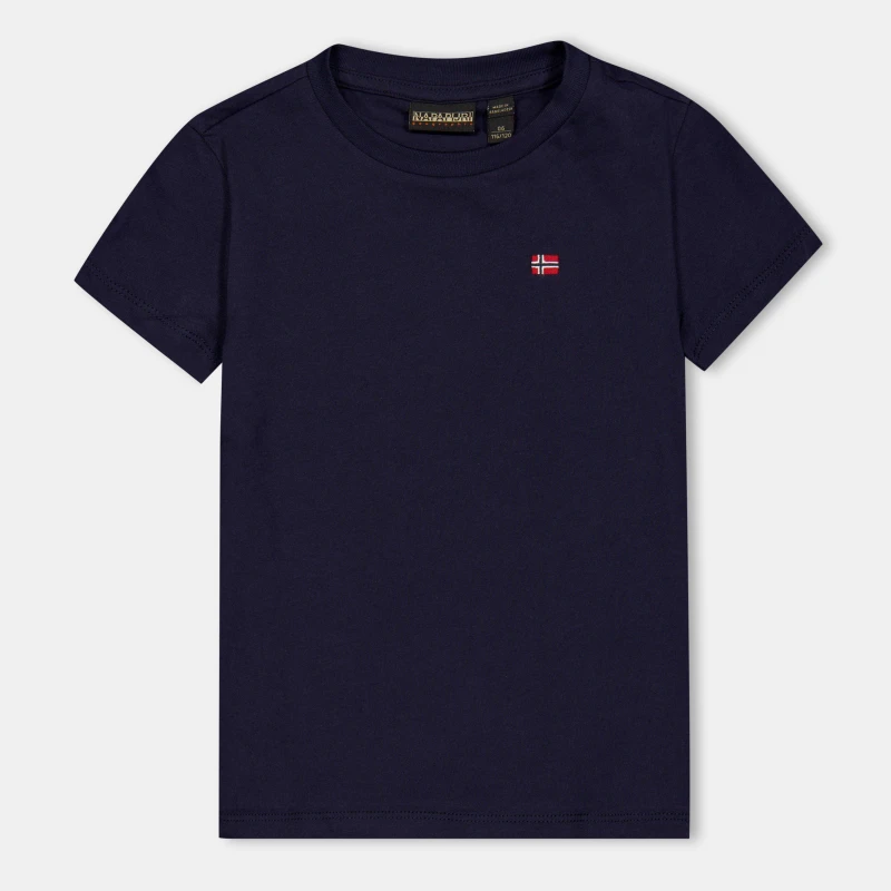 Image of Napapijri Salis Short Sleeve T-Shirt Juniors Blue Marine 176 male 8Y