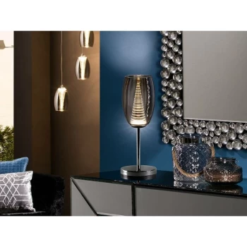 image of Schuller Nebula - Integrated LED Crystal Table Lamp Chrome, Mirror