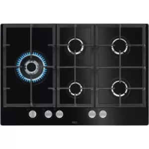 image of AEG HKB75820NB 74cm Gas Hob - Black