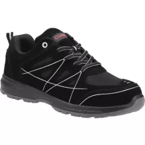Image of Centek Mens Suede Safety Shoes (10 UK) (Black) - Black