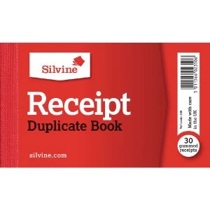 Image of Silvine Receipt Book 63x106mm PK36