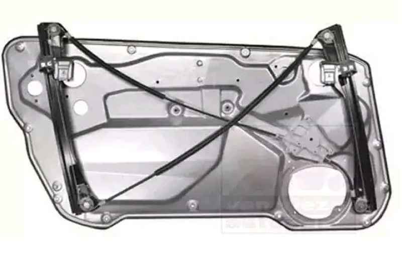 Image of VAN WEZEL 4917268 Window regulator Right Front, Operating Mode: Electric, without electric motor, with bolted-on plate Window Winder (1561)