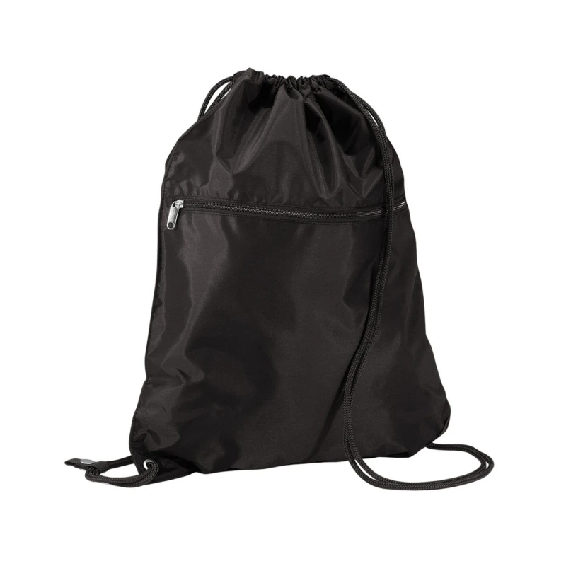 Image of Quadra Mens Premium Drawstring Bag in Black Male