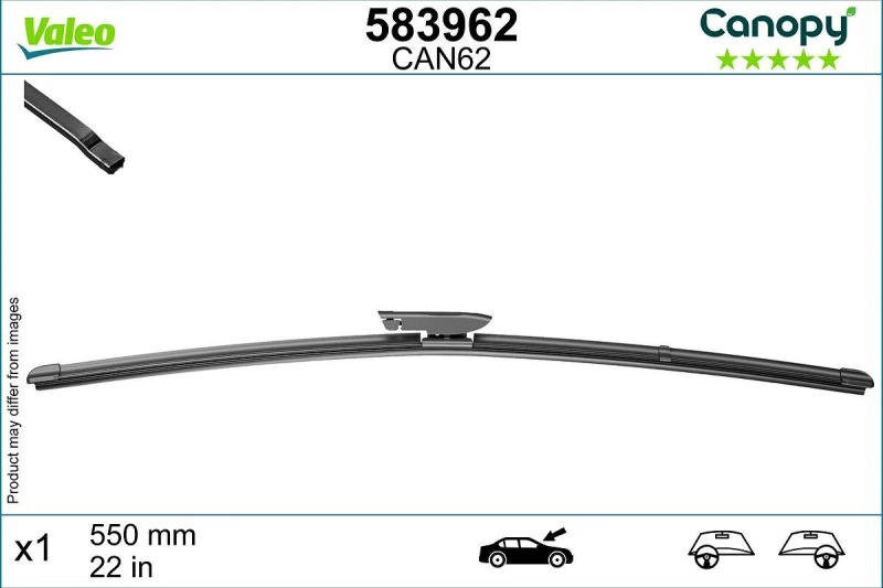 Image of Wiper blade VALEO 583962
