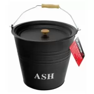 image of Blackspur Ash Bucket With Lid, 12L