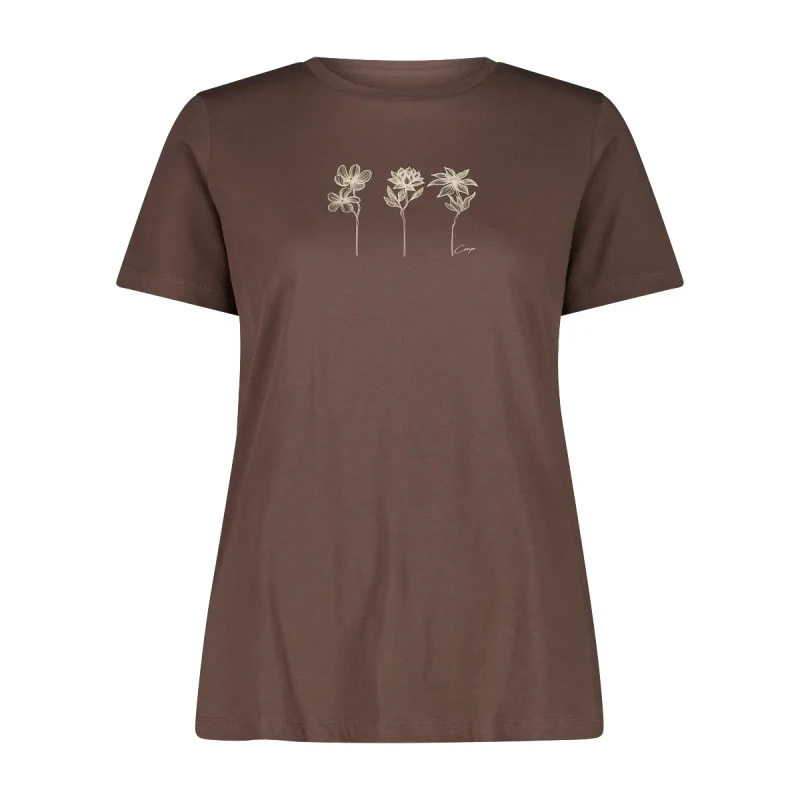 Image of CMP Womens T-Shirt CMP Organic Marron Female 2XS