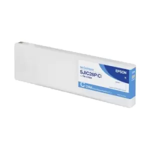 Image of Epson SJIC26P Cyan Ink Cartridge