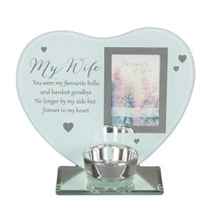 image of Thoughts of You 'Wife' Heart Tealight Holder