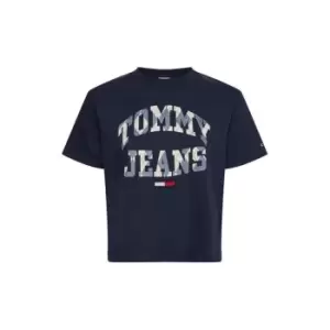 Image of Tommy Jeans College Argyle T Shirt - Blue