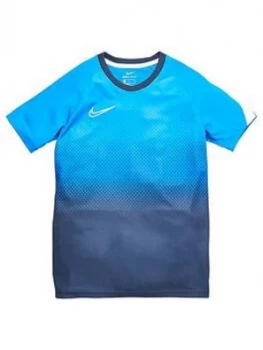 image of Nike Boys Academy Gx Short Sleeved Tee - Electric Blue, Electric Blue, Size XL