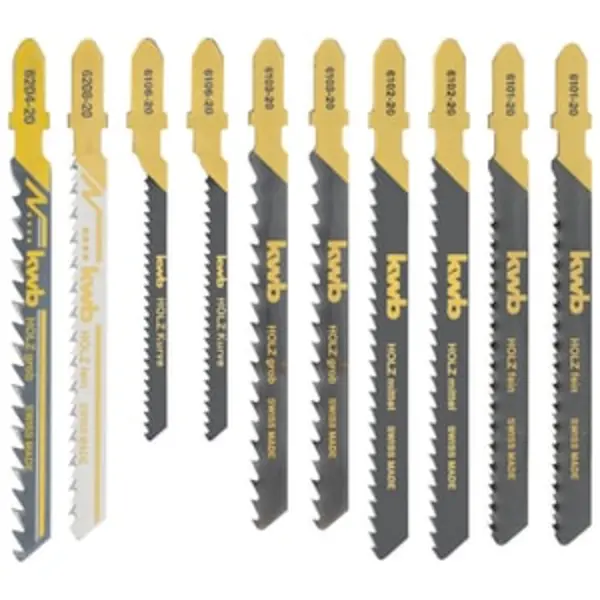 image of Einhell 10 Piece T Shank Jigsaw Blade Set