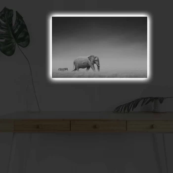Image of 4570DHDACT-099 Multicolor Decorative LED Lighted Canvas Painting