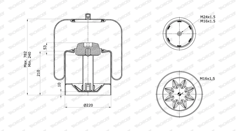 Image of MONROE Boot, air suspension MONROE ASP4076