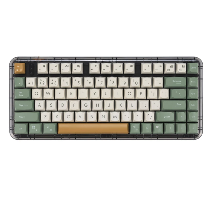 Image of Asus ASUS Jelly75 KD201 keyboard Universal USB + RF Wireless + Bluetooth Green, Beige, Orange 90XB0A10-BKB060
